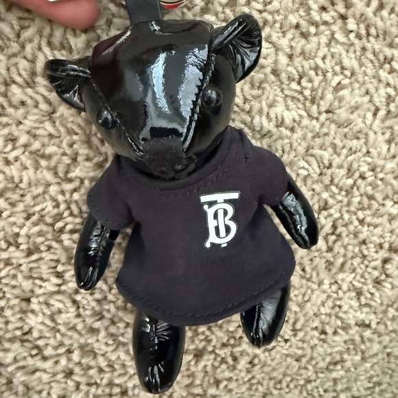 Burberry Teddy Bear Keychain Bag Charm – Rare Gothic Punk Vibe - Picture 1 of 5